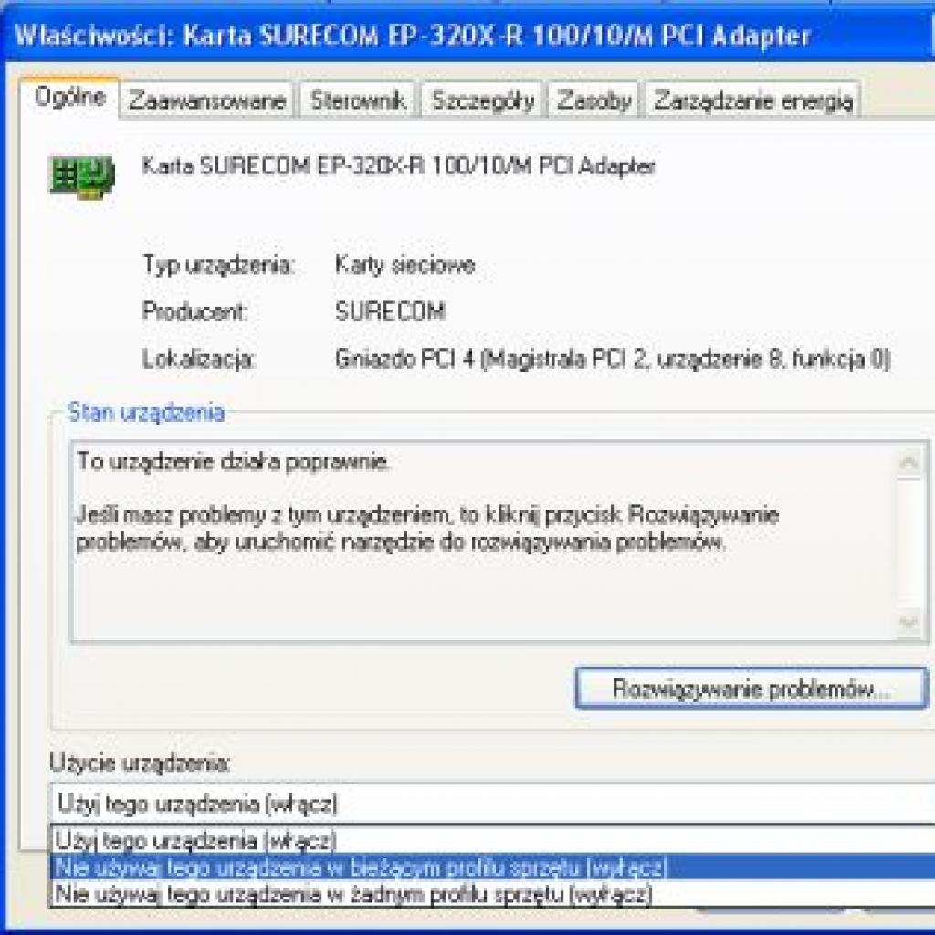 Profile sprzętowe w Windows XP