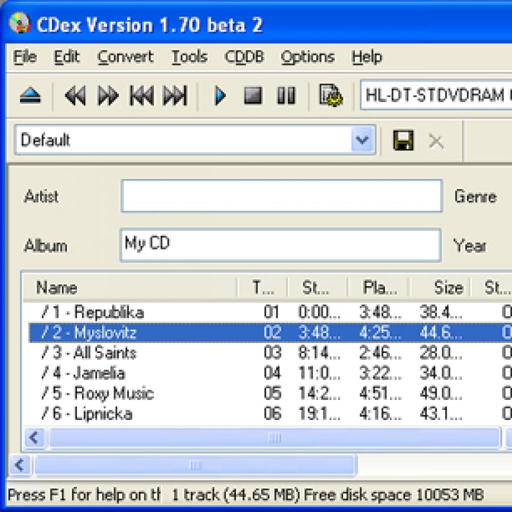Kopiowanie płyt CD-audio do plików MP3