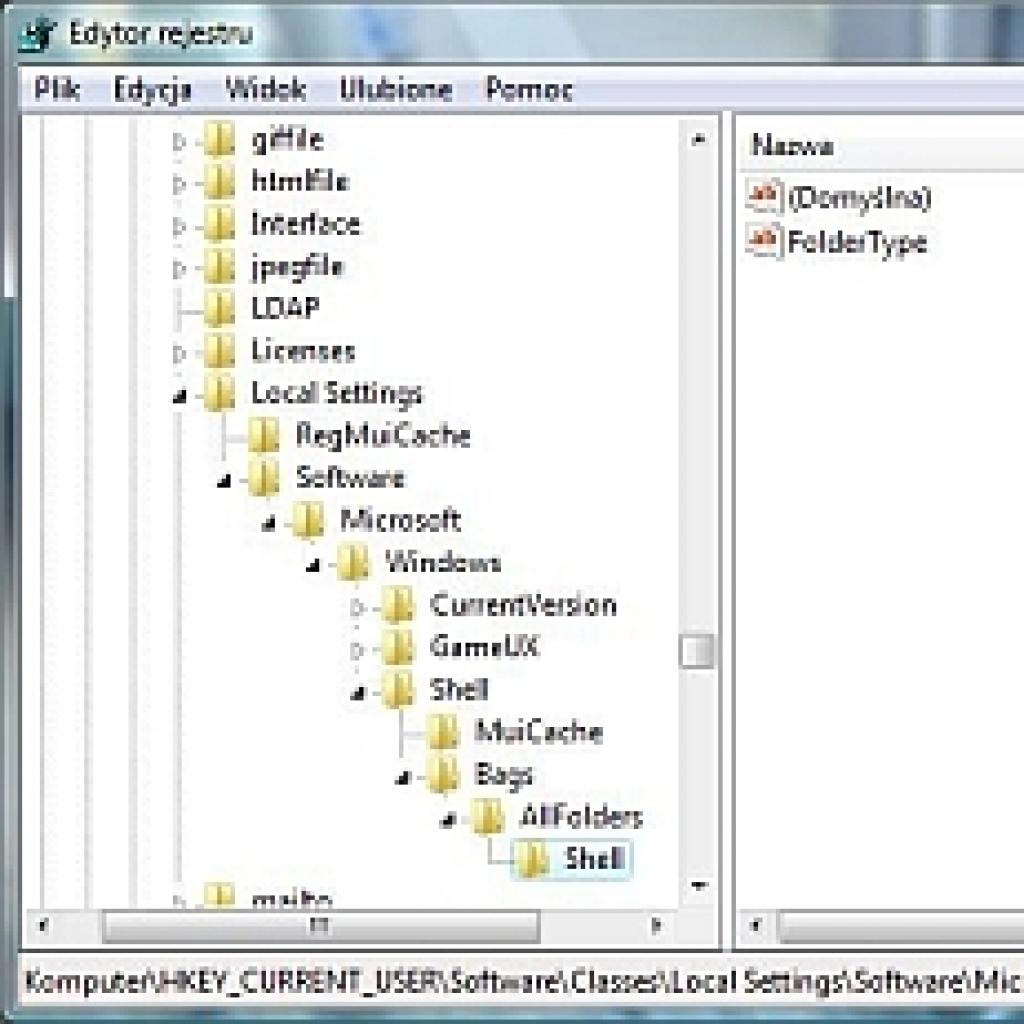 Zmieniające się widoki folderów w Windows Vista