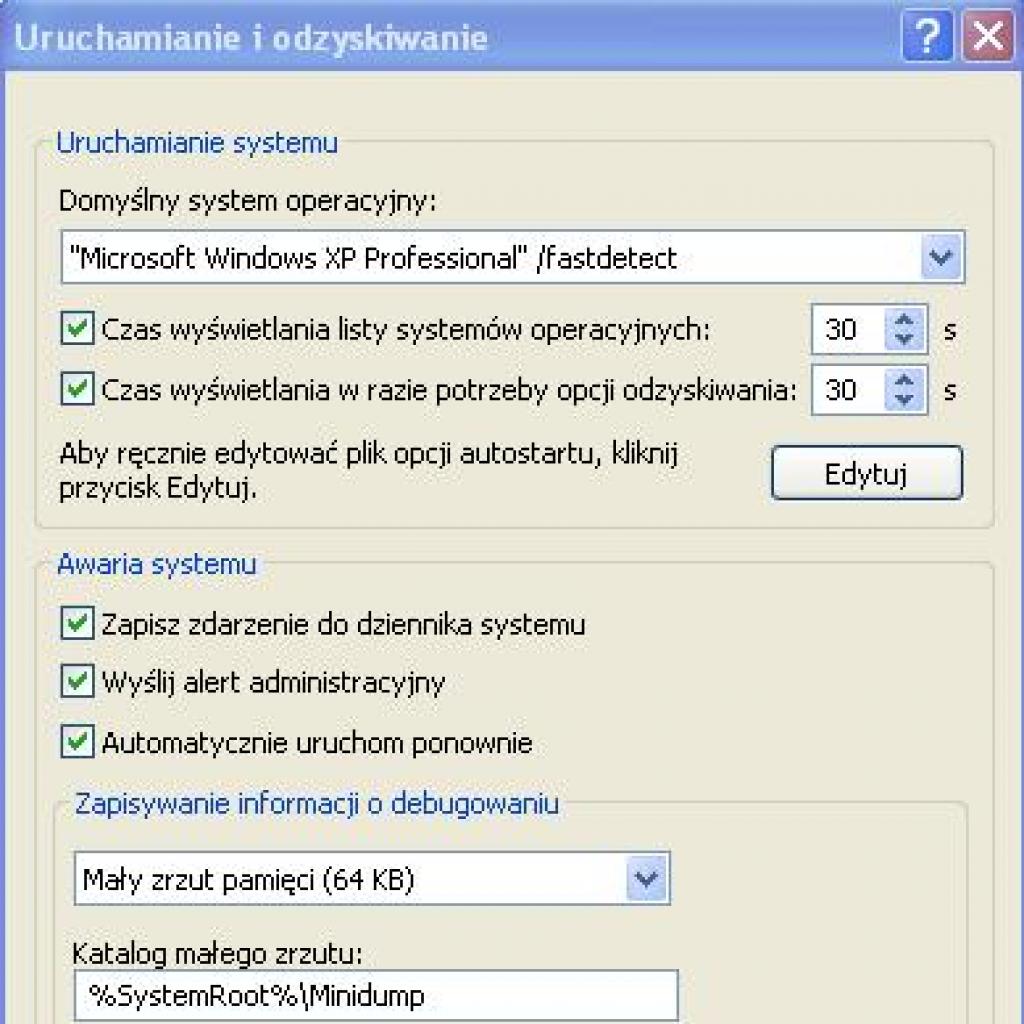 Przyspieszanie uruchamiania Windows XP poprzez usunięcie logo startowego
