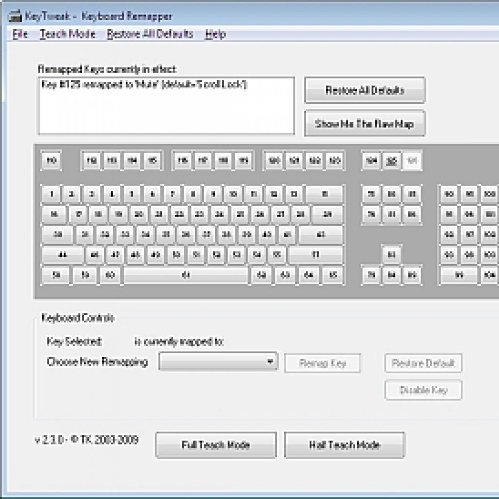Zmiana konfiguracji klawiszy klawiatury