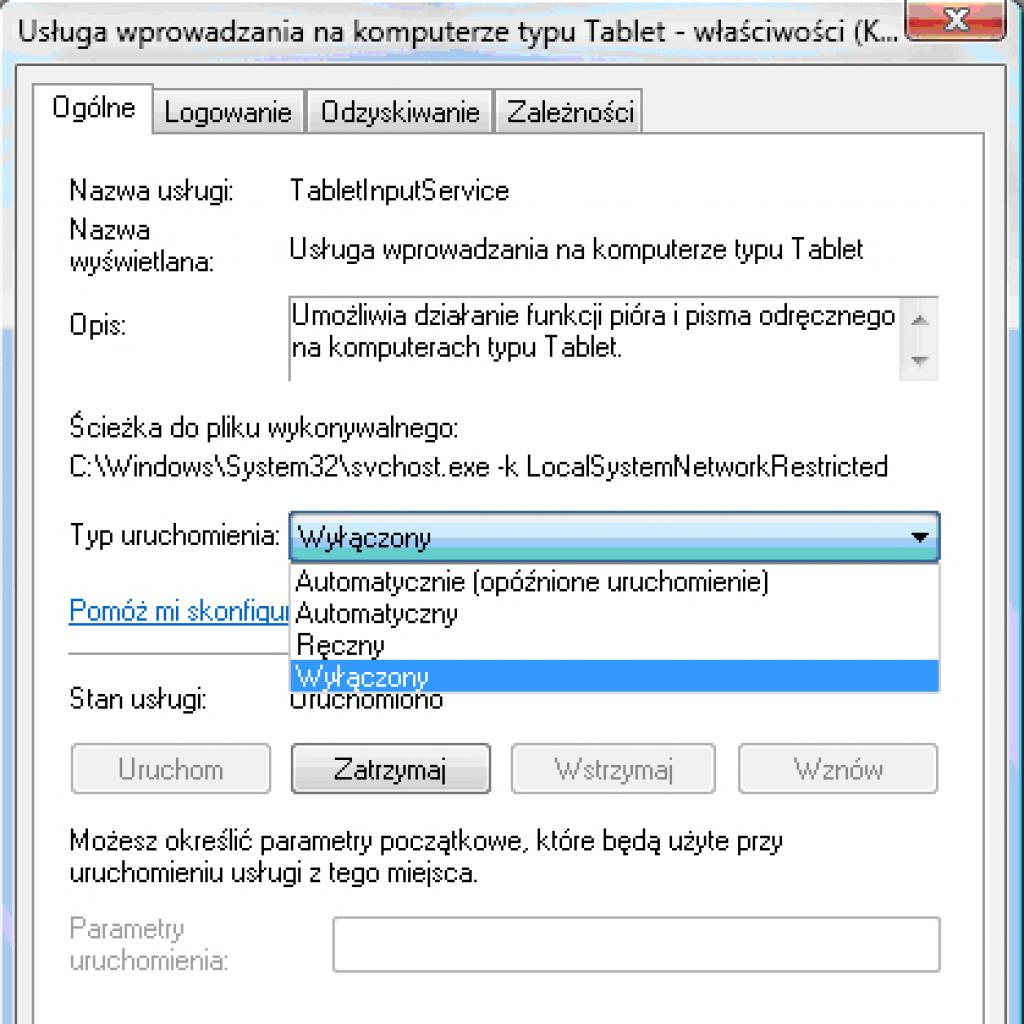 Wyłączanie niepotrzebnych usług systemowych w Windows Vista