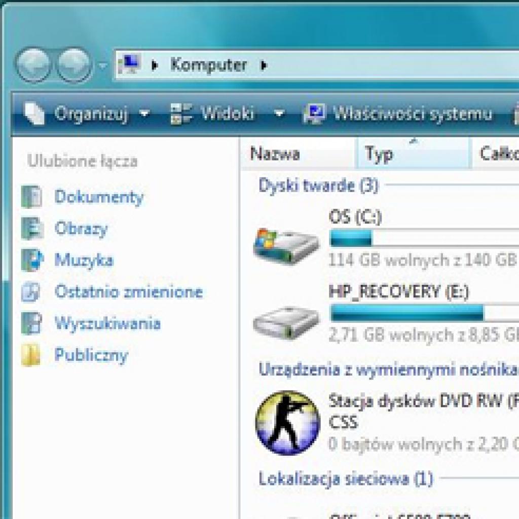 Windows Vista: błąd zapisu pliku w katalogu głównym dysku
