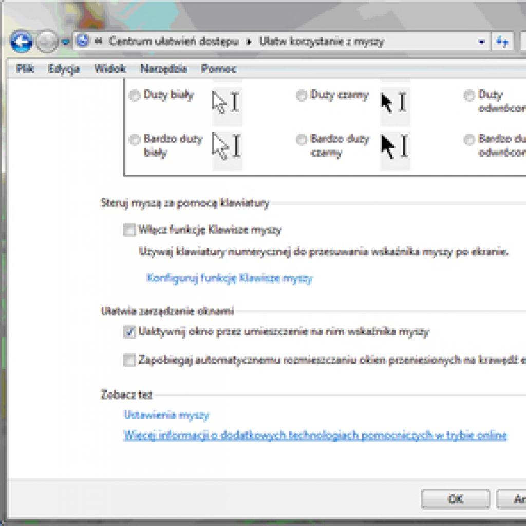 Aktywowanie okien poprzez najechanie kursorem w Windows 7