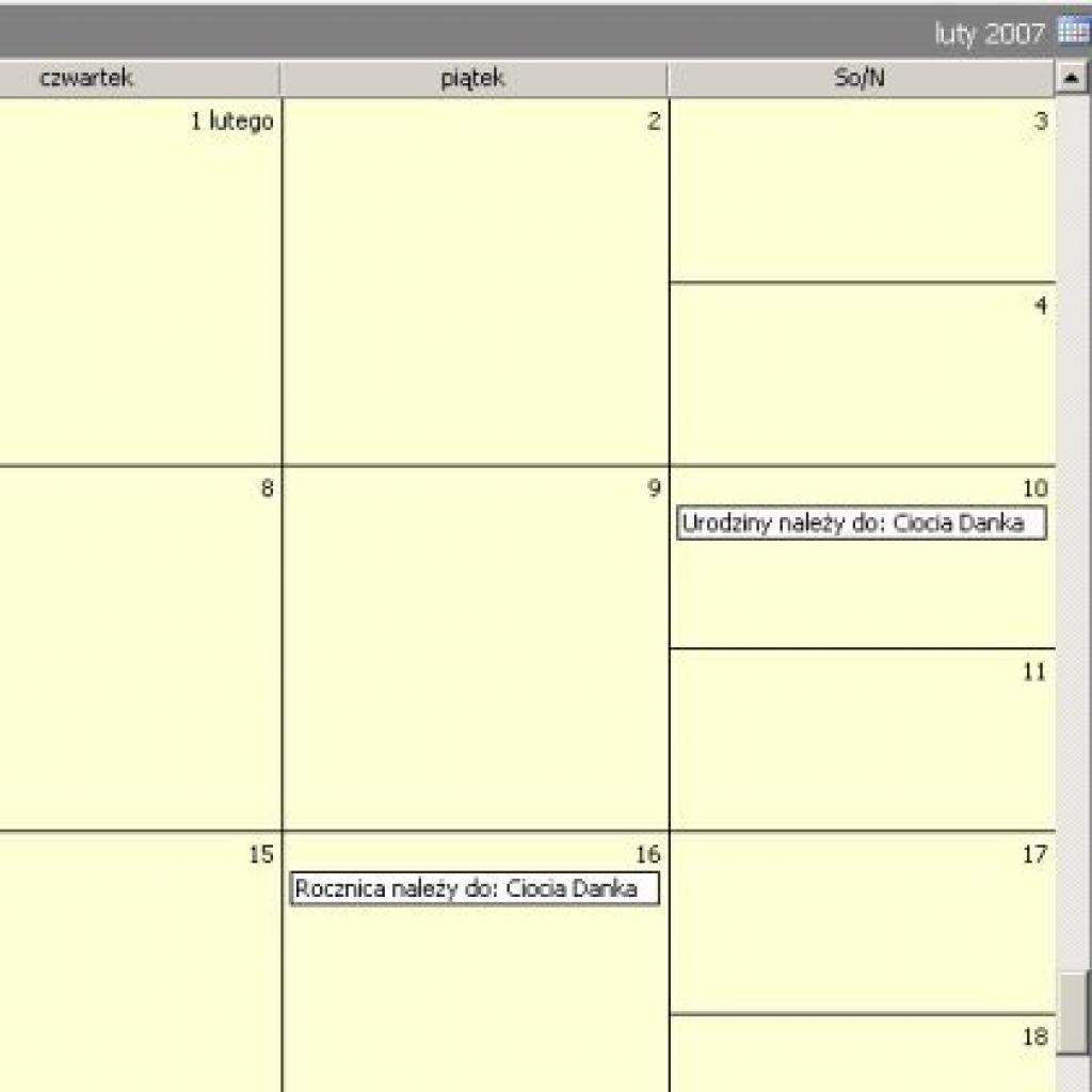 Wyświetlanie urodzin w kalendarzu Outlooka cz. 2