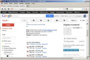 Szczegółowe informacje o kontaktach w poczcie Gmail