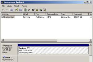 Zarządzanie dyskami i tworzenie partycji w Windows XP
