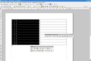 Zarządzanie numeracją w tabeli w OpenOffice Writer