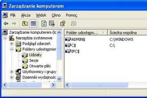 Wyłączanie udziałów administracyjnych w Windows XP