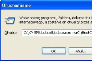 Integrowanie dodatków Service Pack z płytą instalacyjną Windows XP