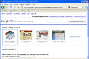Google Sites: tworzenie stron WWW