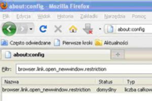 Firefox - otwieranie nowych okien na kartach, a nie w nowym oknie 