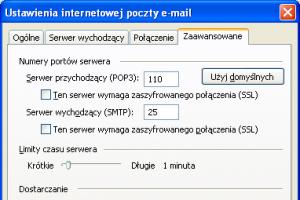 Przechowywanie wiadomości na serwerze pocztowym