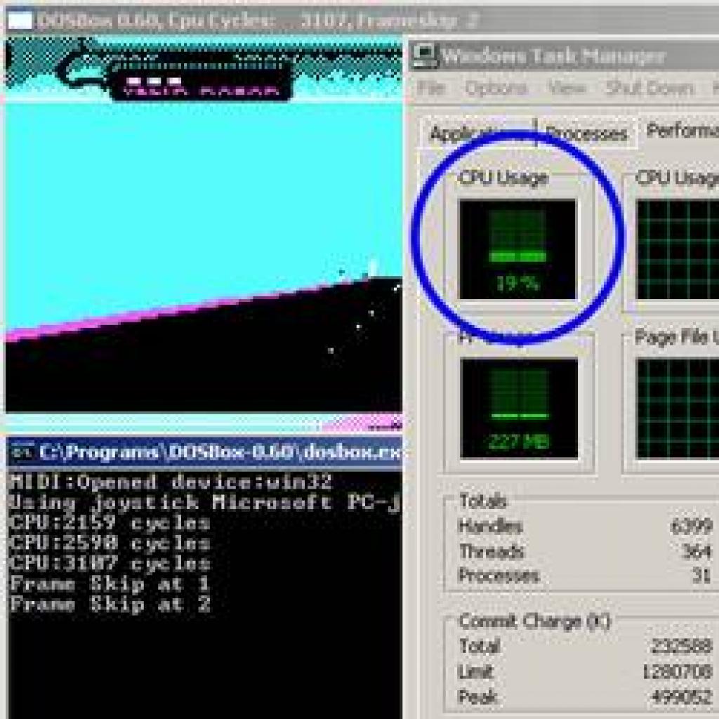 Zwiększanie wydajności programów uruchamianych w Dosbox