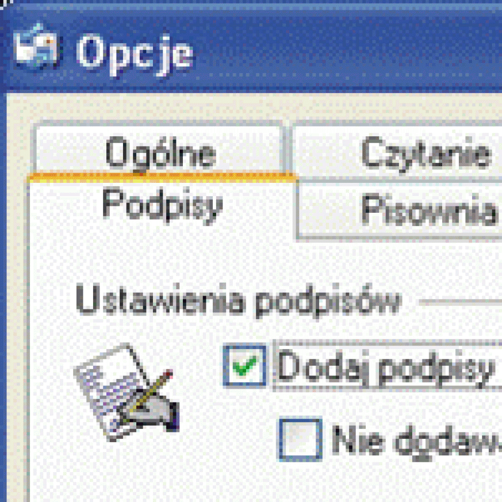 Ustawianie stopki wiadomości