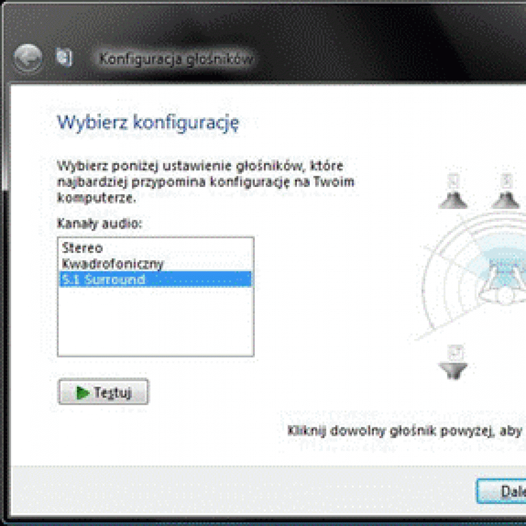 Brak dźwięku w Windows Media Player lub Center