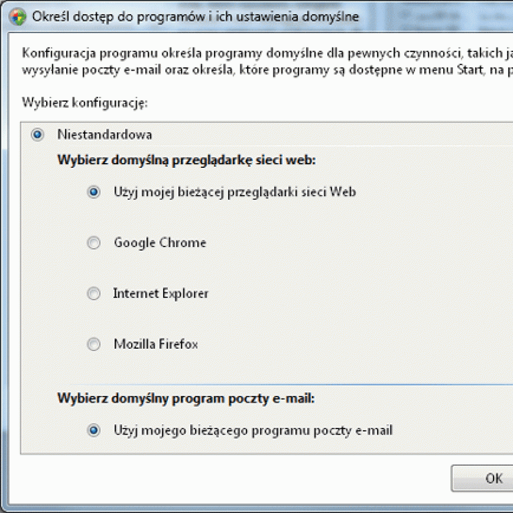 Programy domyślnie używane przez Windows 7