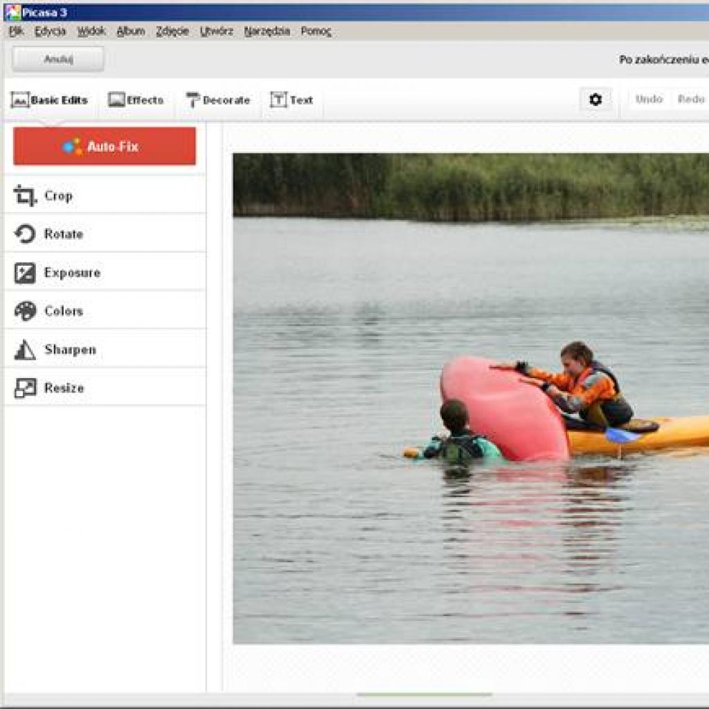 Zaawansowane funkcje edycji w Picasa