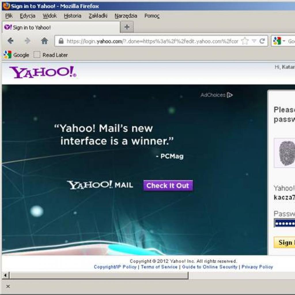 Usuwanie konta z Yahoo!