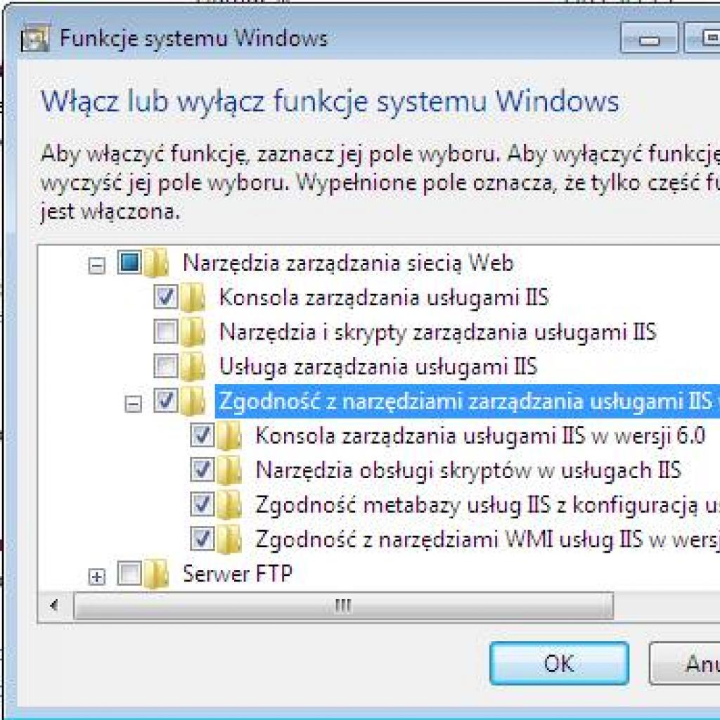 Wyłączanie nieużywanych funkcji w Windows 7