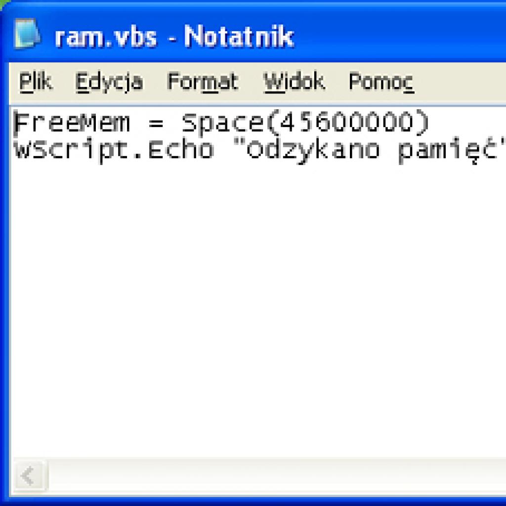 Odzyskiwanie wolnej pamięci RAM