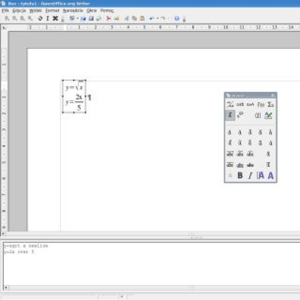 Stosowanie formuł matematycznych w OpenOffice