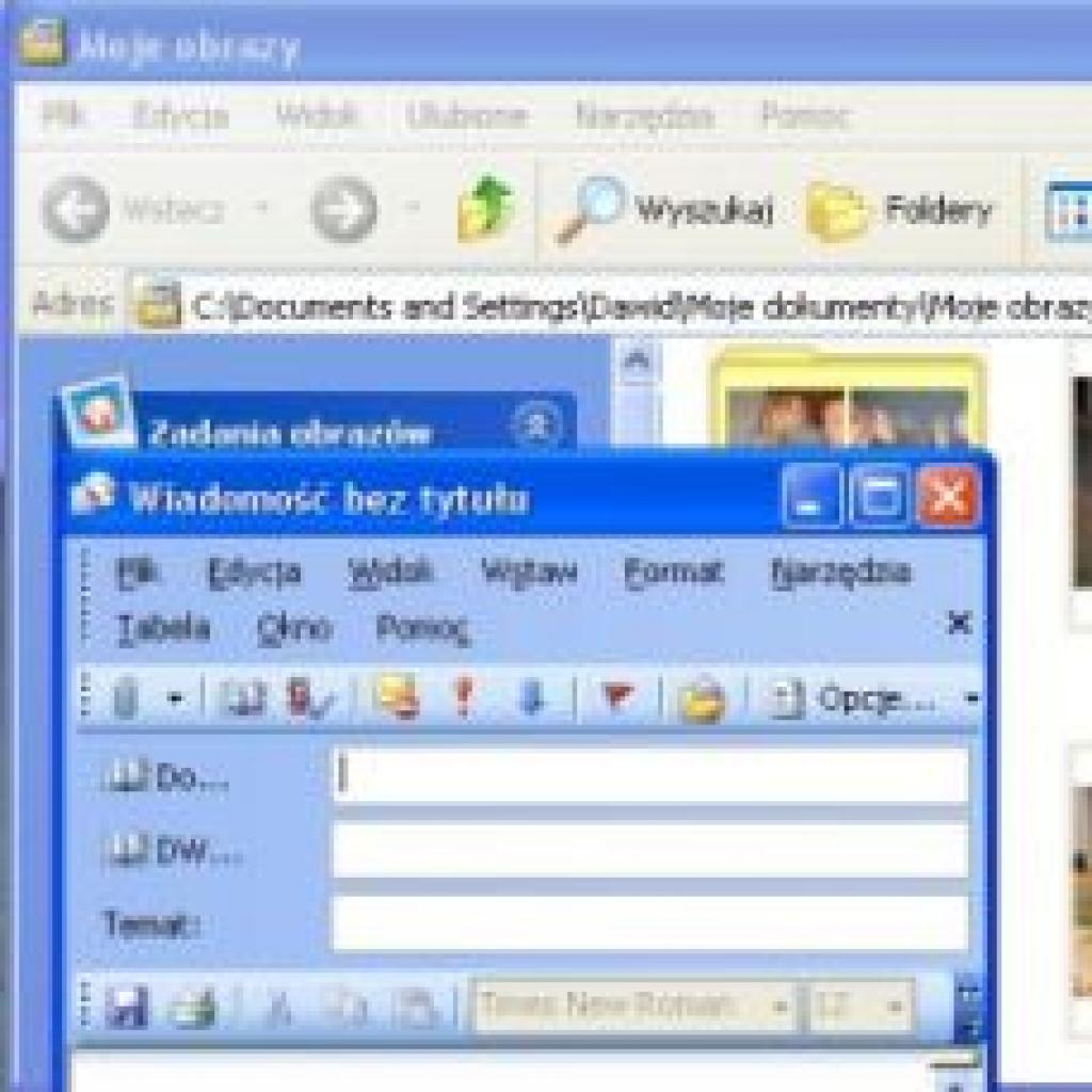 Szybkie dołączanie plików do wiadomości poczty elektronicznej