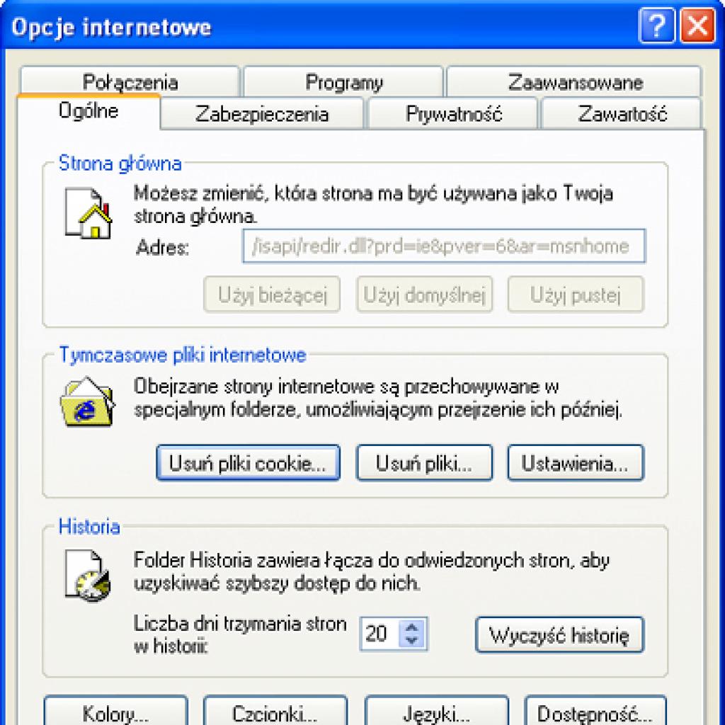 Wyłącz możliwość zmiany strony startowej w Internet Explorerze