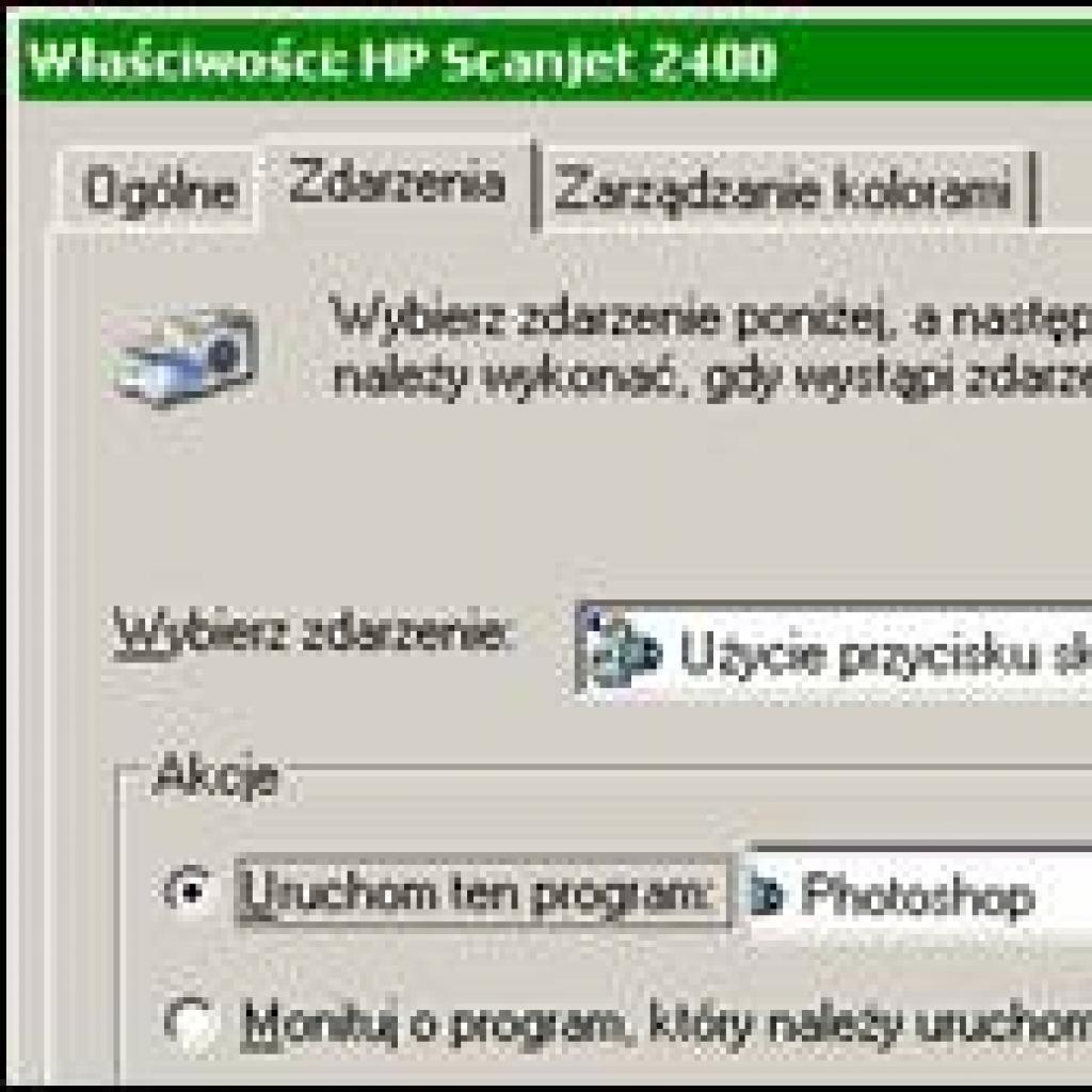 Wygodne uruchamianie programu do obsługi skanera