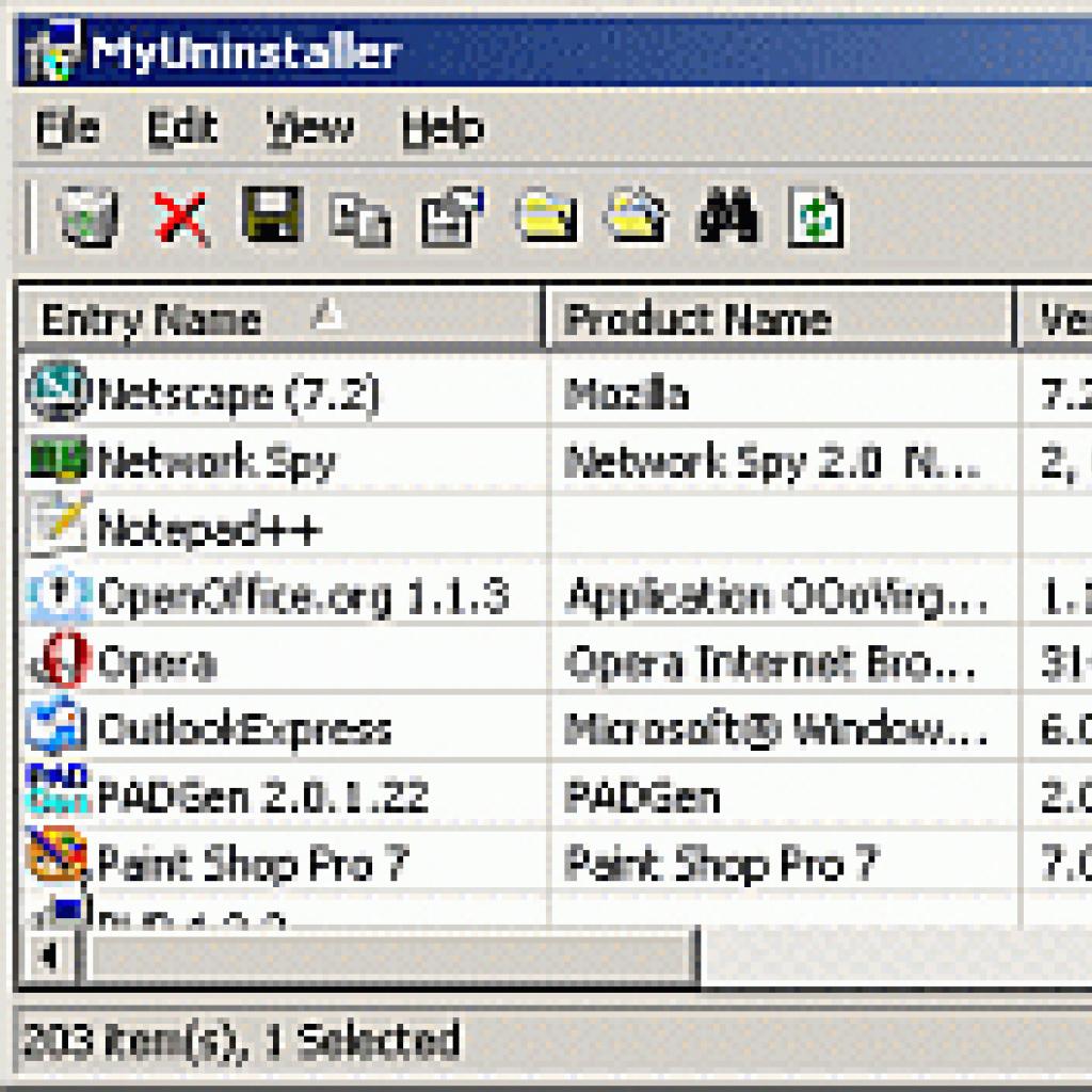 MyUninstaller – alternatywa dla Dodaj/Usuń programy