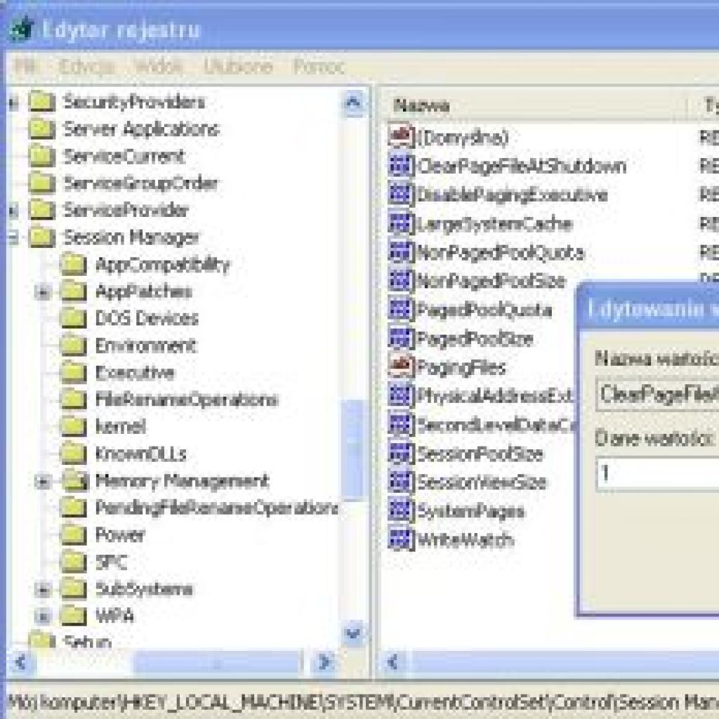 Czyszczenie pliku wymiany przy zamykaniu systemu Windows