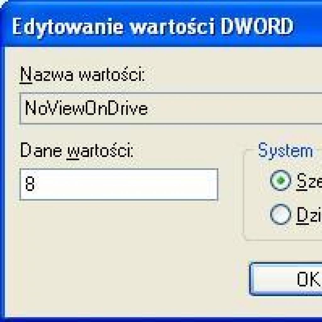 Zablokuj dostęp do wybranego dysku twardego