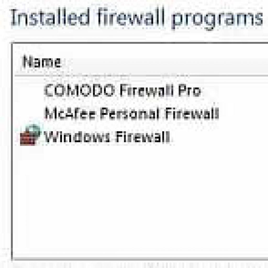 Błędne wpisy firewalla w Centrum zabezpieczeń w Windows Vista