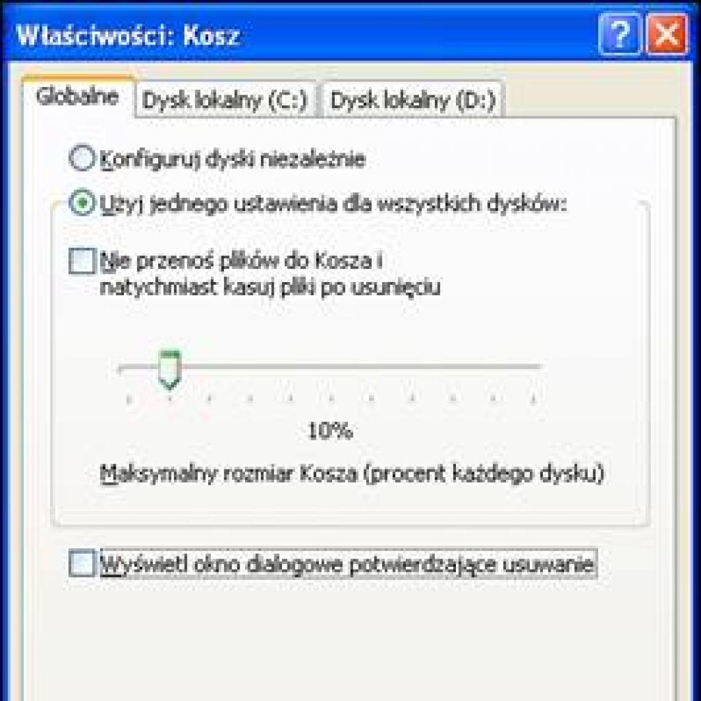 Usuwaj pliki i foldery bez każdorazowego potwierdzania operacji