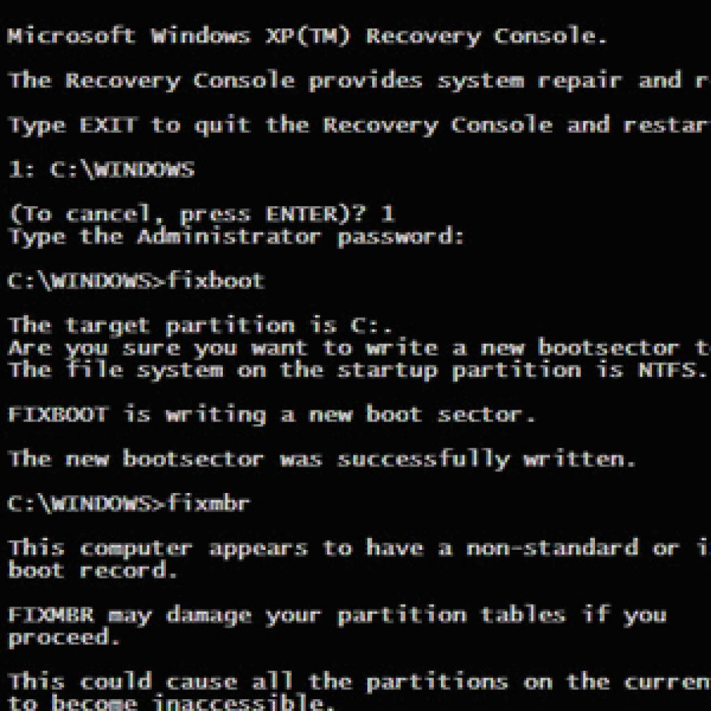 Windows xp boot disk recovery console networksbris