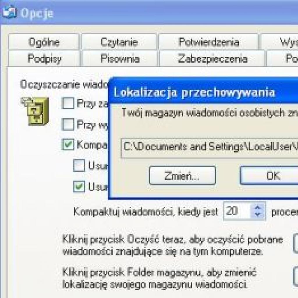 Kopia zapasowa wiadomości w Outlook Express