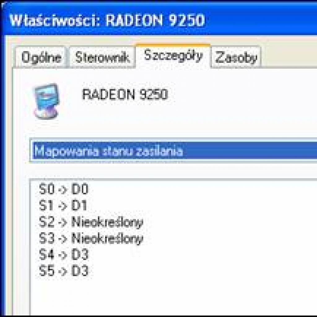 Więcej informacji o podzespołach w Menedżerze urządzeń w Windows XP