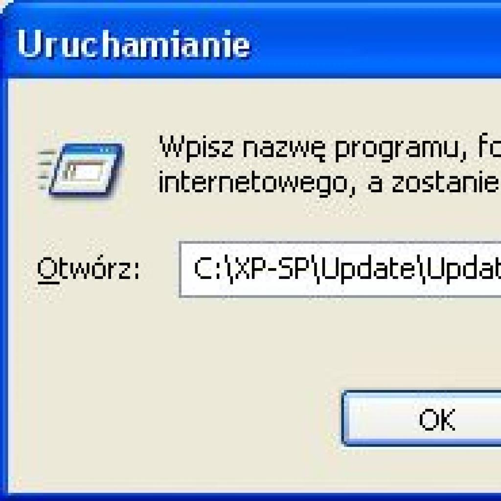 Integrowanie dodatków Service Pack z płytą instalacyjną Windows XP