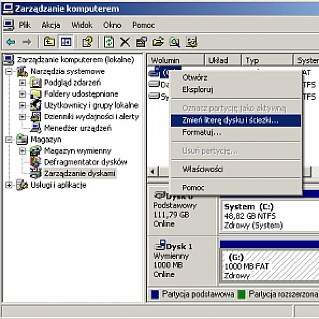 Rozwiązywanie problemów z niewidocznymi dyskami USB w Windows XP