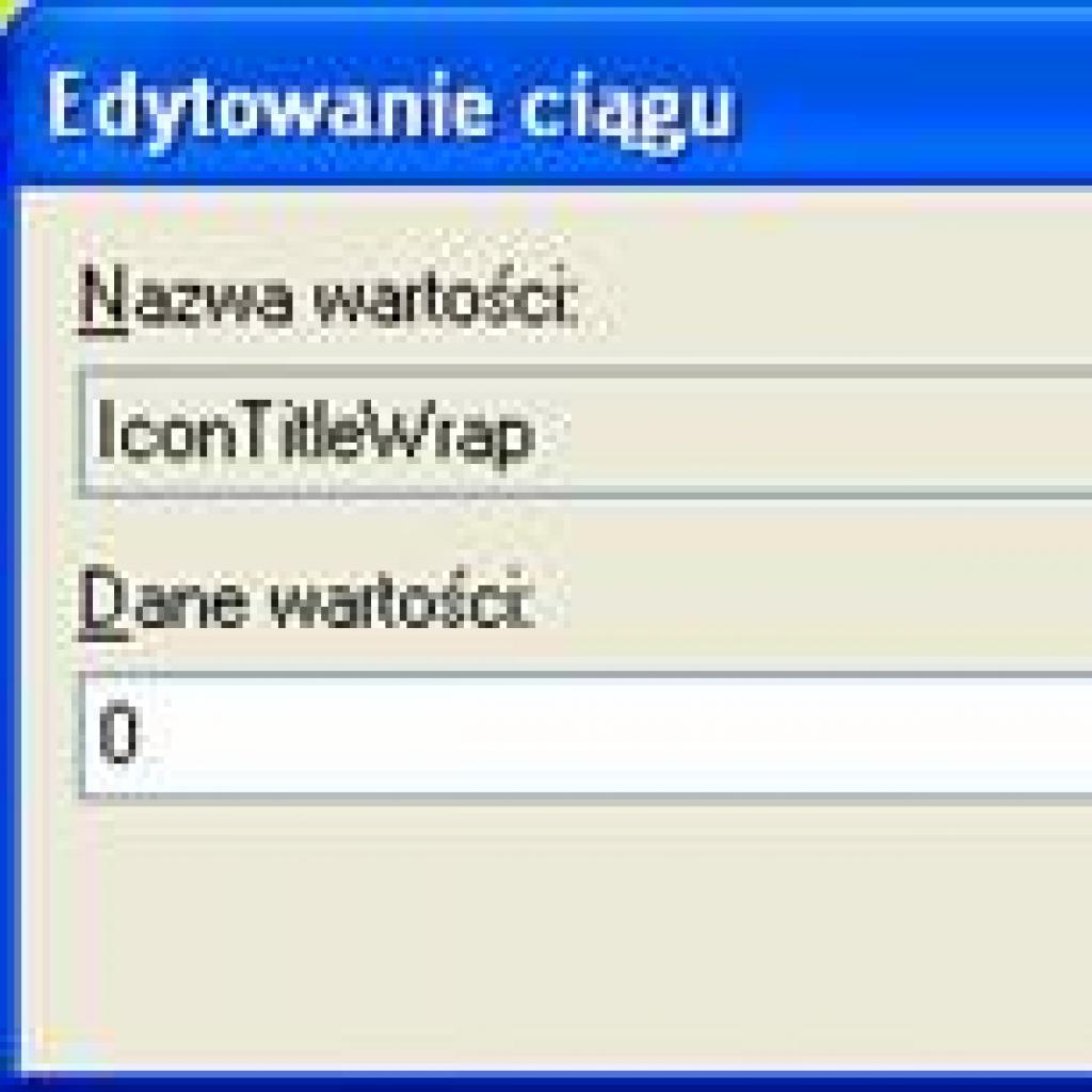 Pełne nazwy elementów na systemowym pulpicie