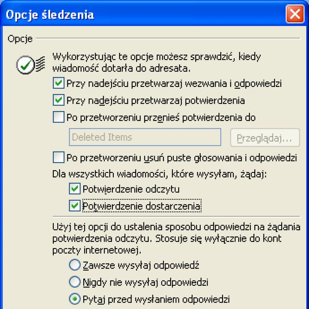 Sprawdź, czy odbiorca otrzymał Twojego e-maila