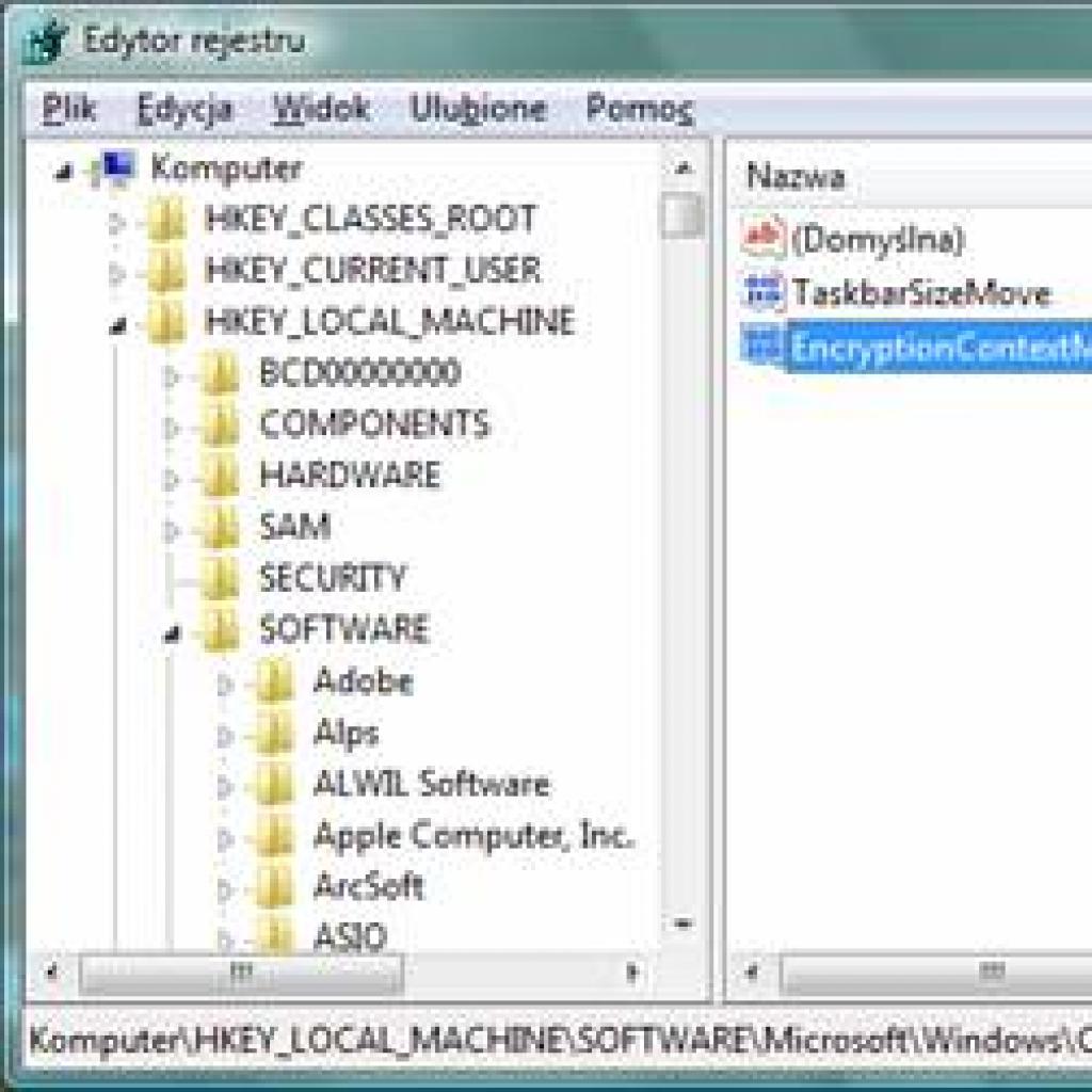 Szyfrowanie danych z poziomu menu kontekstowego w Windows Vista
