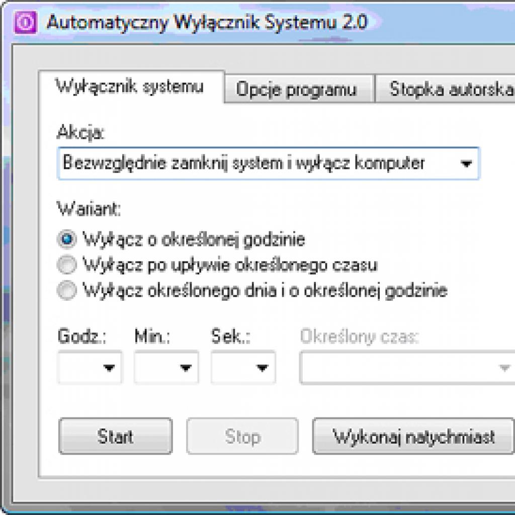 Automatyczne zamykanie Windows i wyłączanie komputera