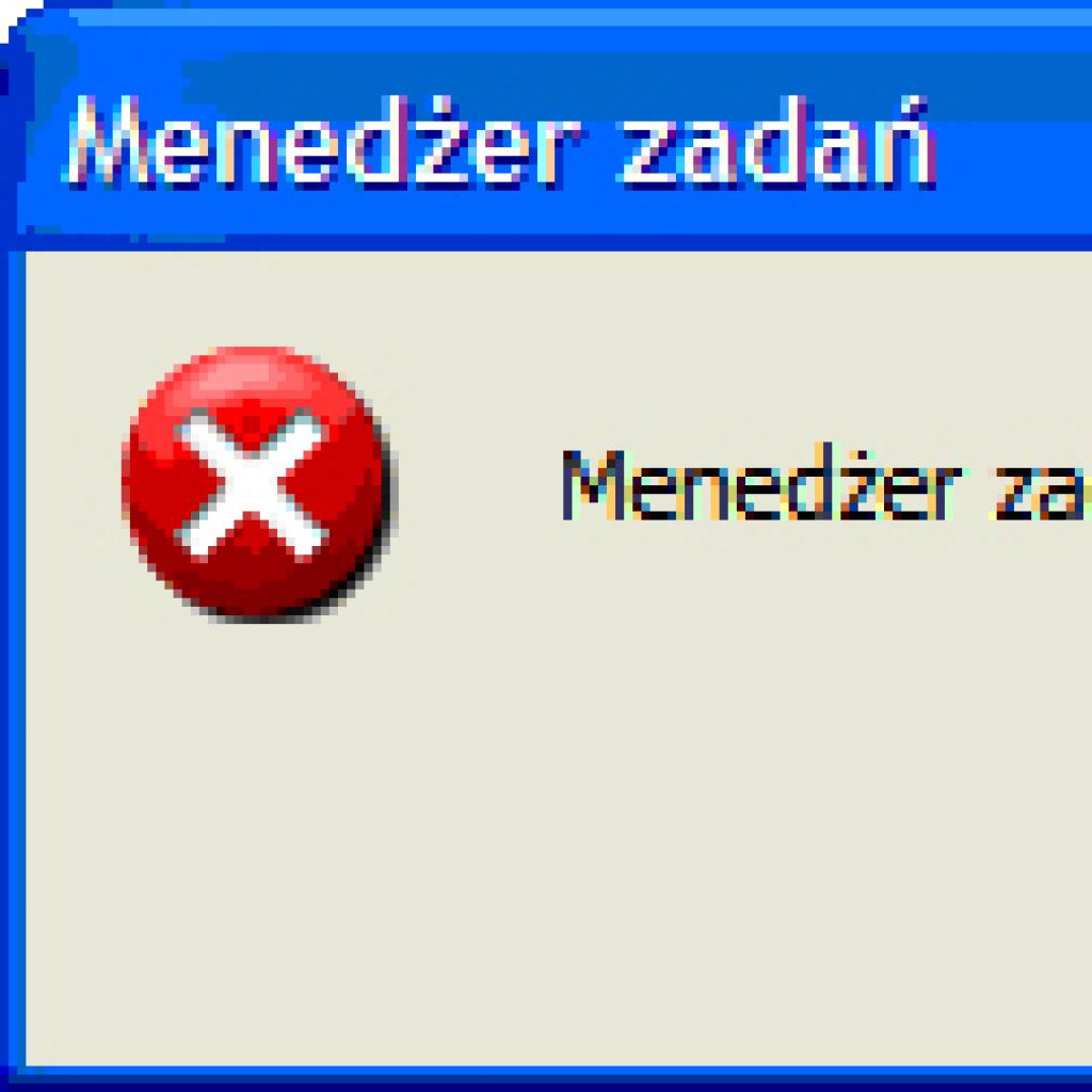 Zablokowany Menedżer zadań Windows