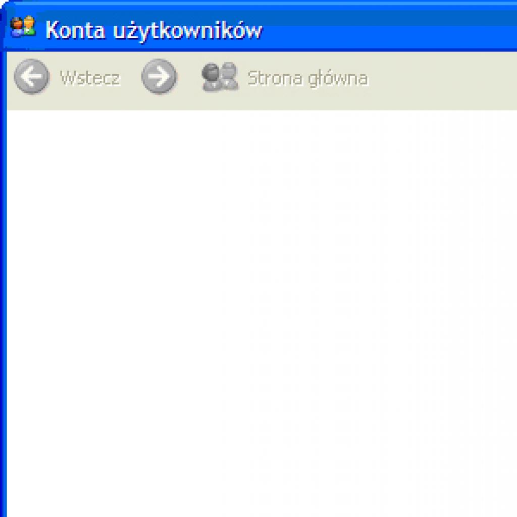 Błędne wyświetlanie apletu Konta użytkowników