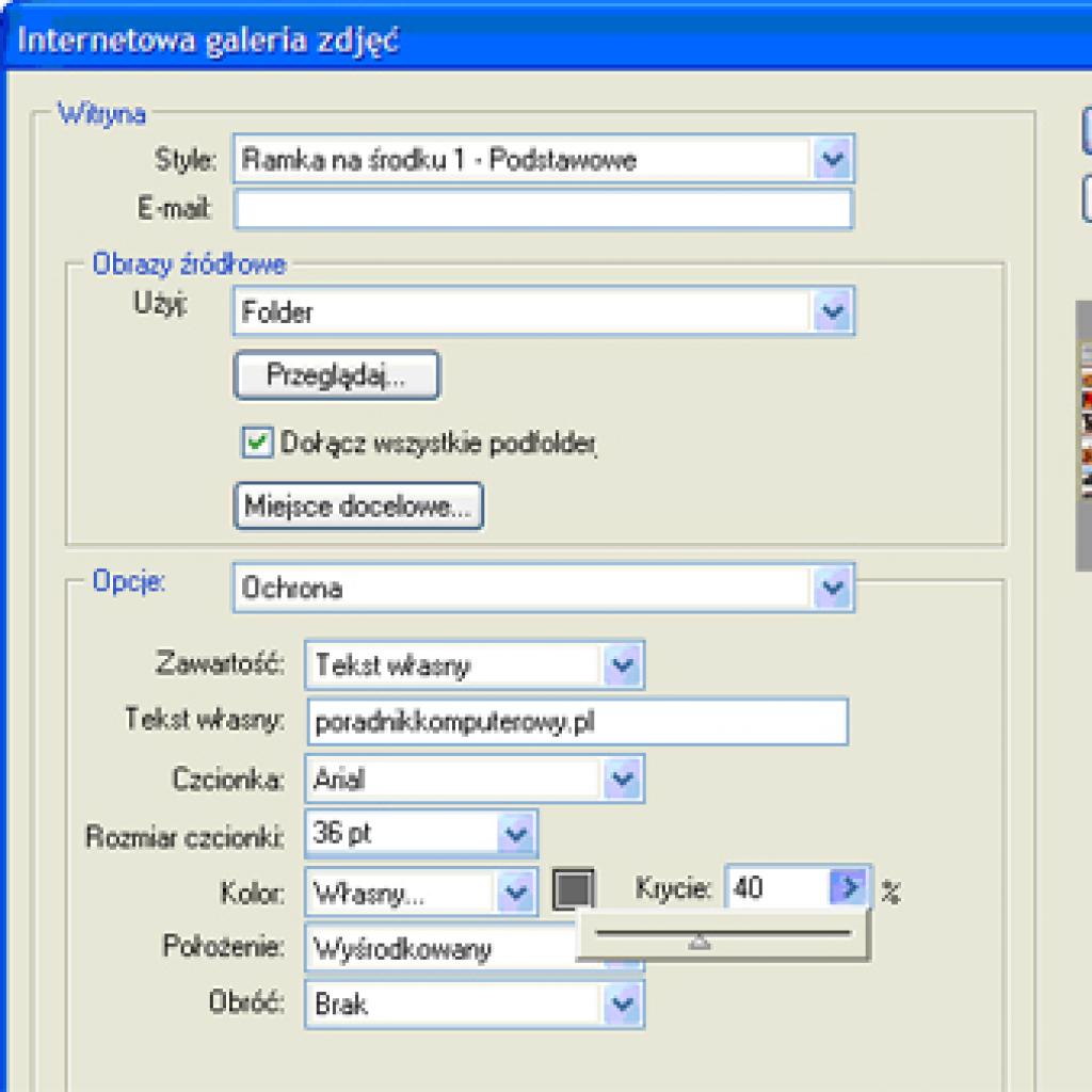 Automatyczne dodawanie znaków wodnych w Adobe Photoshop