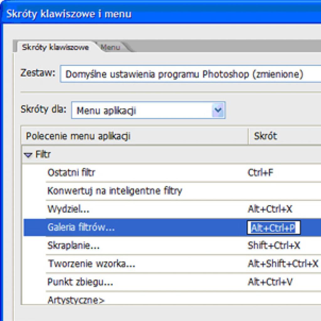 Własne skróty klawiaturowe w Adobe Photoshop