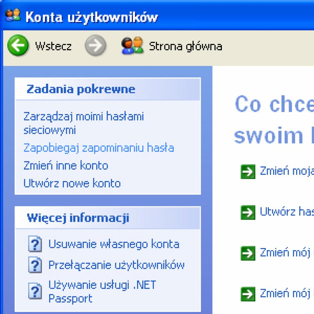 Koniec zapominania hasła do Windows XP