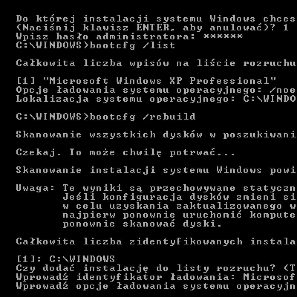 Problemy z uruchomieniem Windows XP spowodowane brakiem pliku HAL.DLL