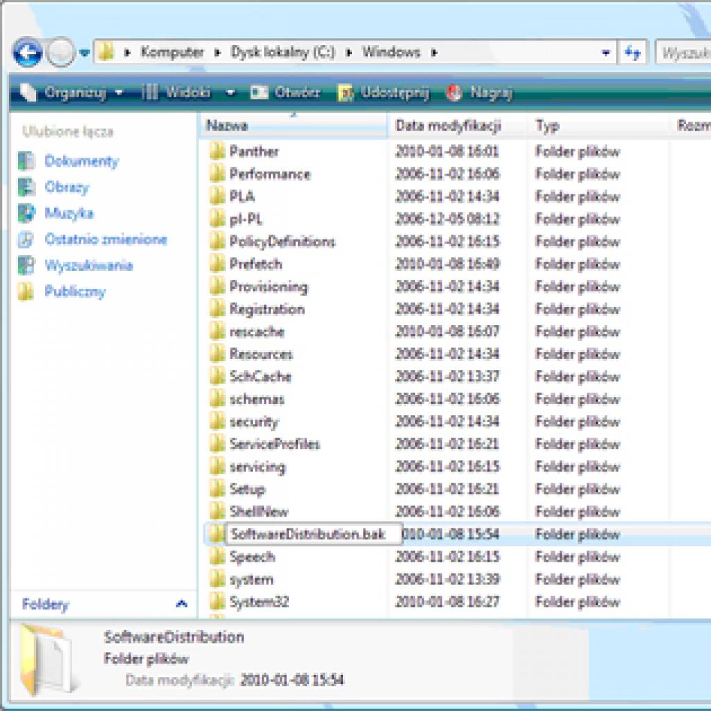 Windows Vista: problem z aktualizacją programu Windows Defender